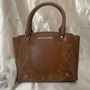 Michael Kors ELLIS Satchel Brown